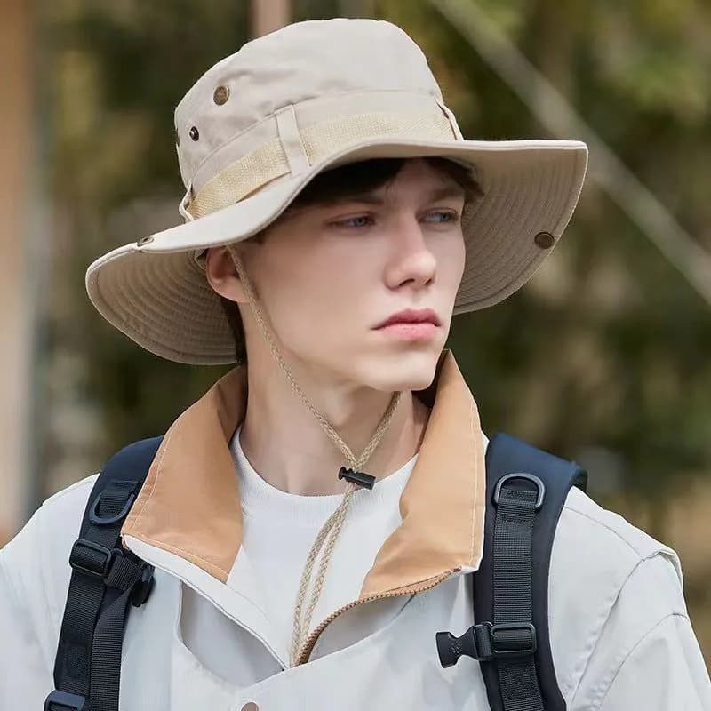 image-Men's And Women's Outdoor Mountaineering Sun Protective Hat