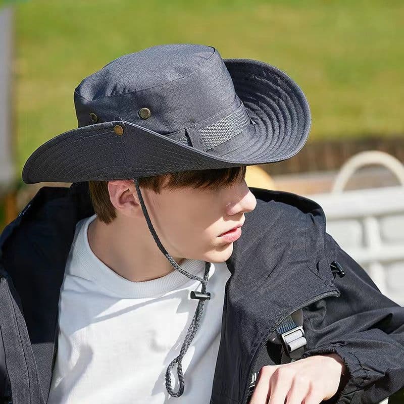 image-Men's And Women's Outdoor Mountaineering Sun Protective Hat