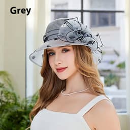 image-Sun Hat Female Organza Bucket Hat Sun Shade UV Protection