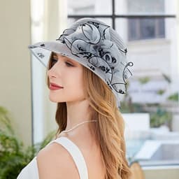 image-Sun Hat Female Organza Bucket Hat Sun Shade UV Protection