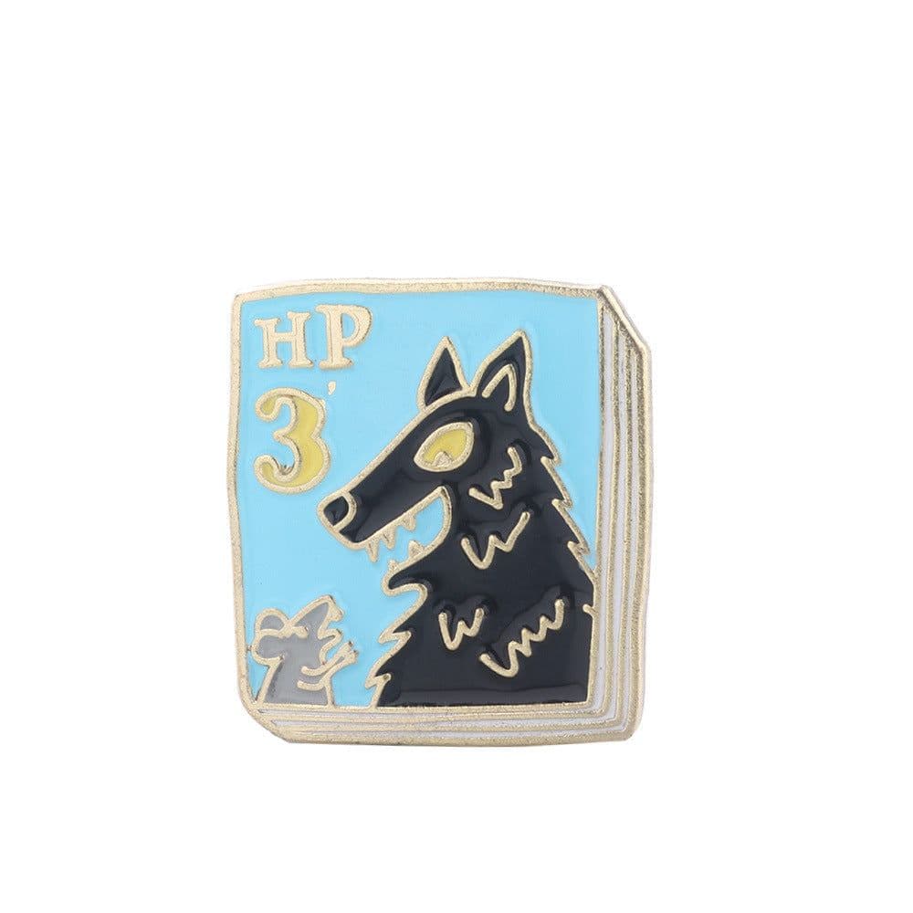 image-Harried Wizard student Enamel Pin Brooches Potters 1-7 books Micro Chapter Badge Metal Brooch Badge Collar Jewelry