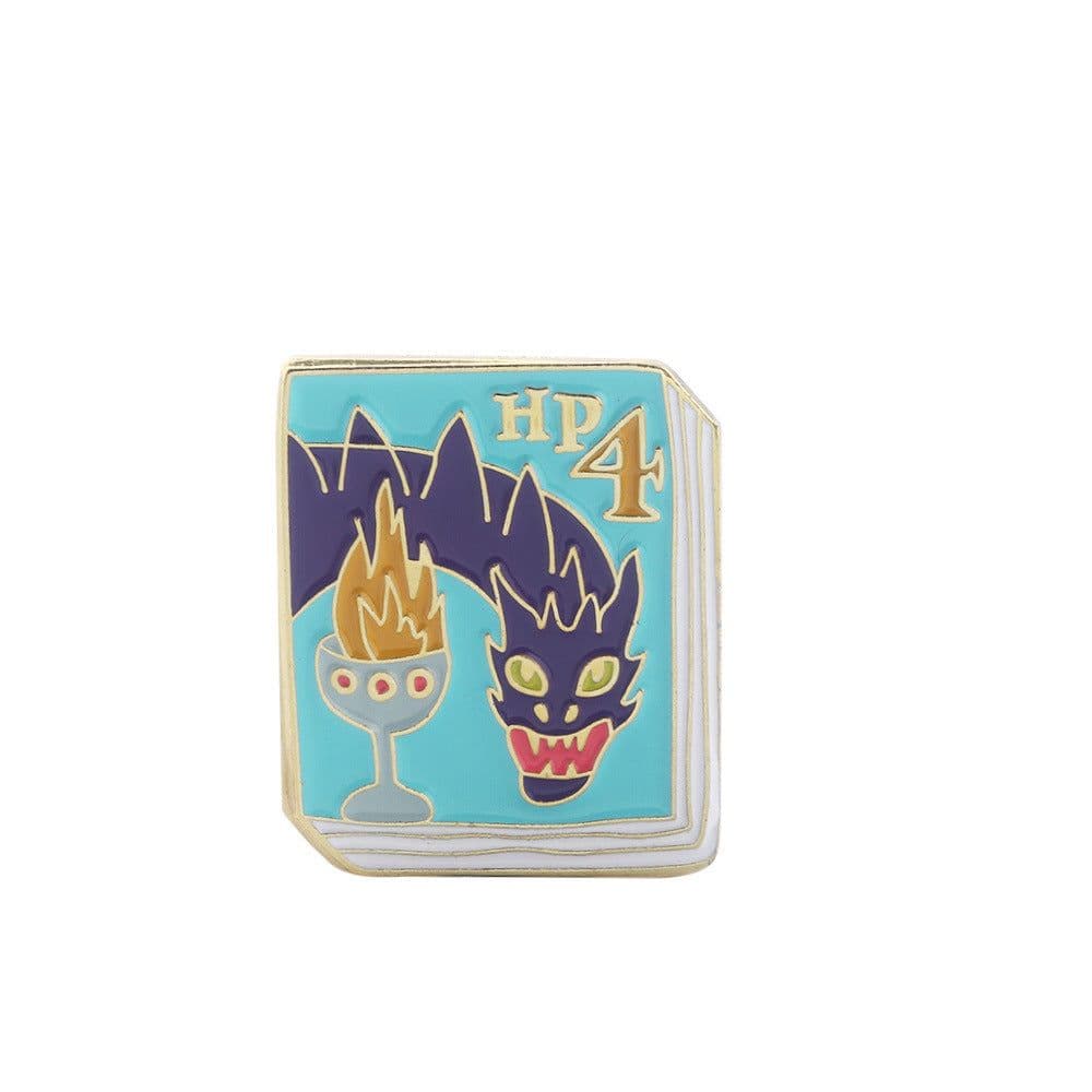 image-Harried Wizard student Enamel Pin Brooches Potters 1-7 books Micro Chapter Badge Metal Brooch Badge Collar Jewelry