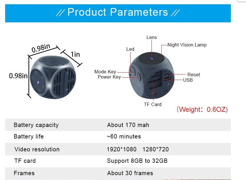 image-Cross-Border New MD21 Fan Infrared Night Vision Digital Video Camera Small Photography Sports Camera DV Computer Camera Report