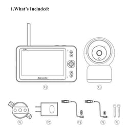 image-5 Inch Large Screen Baby Monitor Baby Monitor Home 1080P High-Definition Baby Care Device