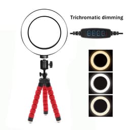 image-Compatible with Apple, Fill Light Bracket LED Ring Light Octopus Tripod 6 Inch Live Light Desktop Shaking Photo