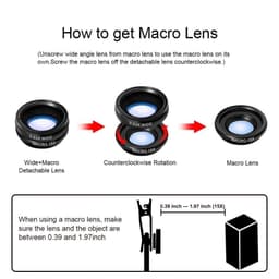 image-Mobile Phone External High-definition Fisheye Telephoto Wide-angle Adjustable Lens Set
