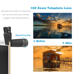image-Mobile Phone External High-definition Fisheye Telephoto Wide-angle Adjustable Lens Set