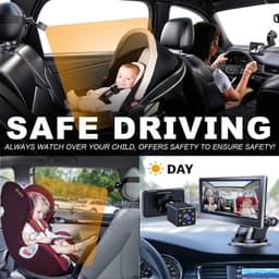 image-Car Infant Baby Infrared Night Vision Rearview Mirror