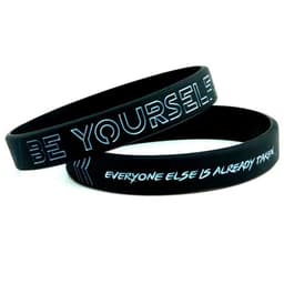 image-1PCS Inspiring Bracelet Motivational Be Yourself, Change The World