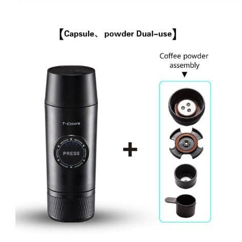 image-Portable Rechargeable Battery Espresso Machine Travel Car Coffee Powder Capsule Dual-Use Electric Mini