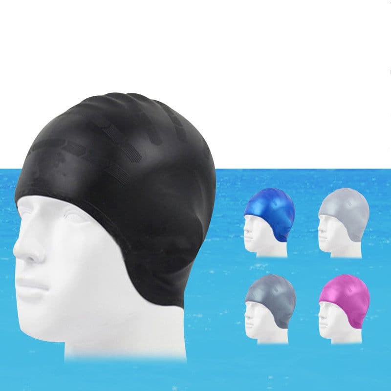 image-Adults Swimming Caps Men Women Long Hair Waterproof