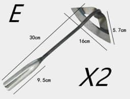 image-All-manganese Steel Gardening Hand-held Hoe All-steel Hardened Hollow Hoe