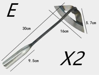 image-All-manganese Steel Gardening Hand-held Hoe All-steel Hardened Hollow Hoe