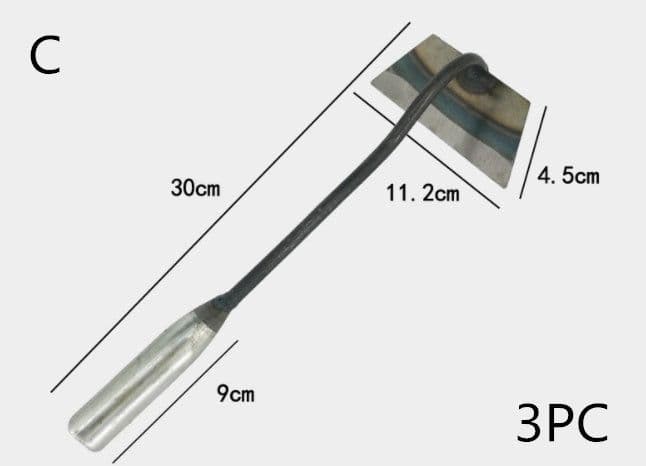 image-All-manganese Steel Gardening Hand-held Hoe All-steel Hardened Hollow Hoe