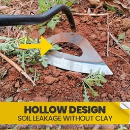 image-All-manganese Steel Gardening Hand-held Hoe All-steel Hardened Hollow Hoe