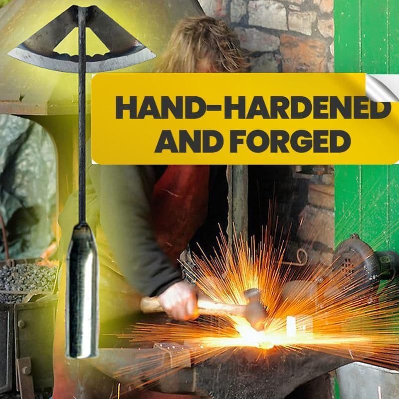 image-All-manganese Steel Gardening Hand-held Hoe All-steel Hardened Hollow Hoe