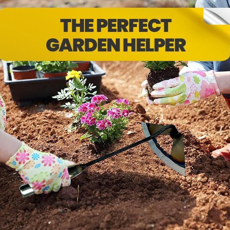 image-All-manganese Steel Gardening Hand-held Hoe All-steel Hardened Hollow Hoe