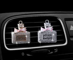 image-Air Outlet Perfume Clip Creative High-end Diamond-studded Perfume Bottle Car Air