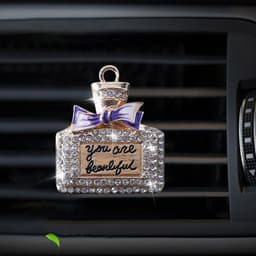 image-Air Outlet Perfume Clip Creative High-end Diamond-studded Perfume Bottle Car Air