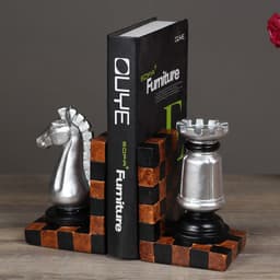 image-European-style Resin Crafts Books Rely On Chess Bookends Bookends