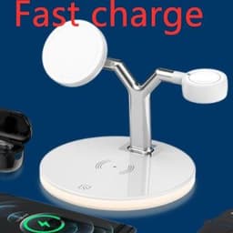 image-Compatible with Apple, 3 In 1 Magnetic Wireless Charger 15W Fast Charging Station For Magsafe Chargers