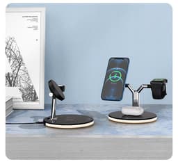 image-Compatible with Apple, 3 In 1 Magnetic Wireless Charger 15W Fast Charging Station For Magsafe Chargers
