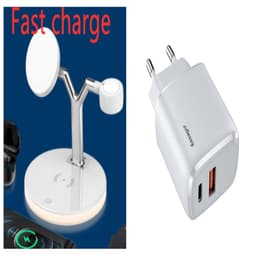 image-Compatible with Apple, 3 In 1 Magnetic Wireless Charger 15W Fast Charging Station For Magsafe Chargers