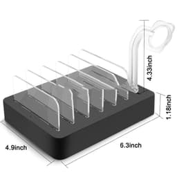 image-Lu57 6-Port Type-C Pd Usb Smart Charger Multi-Port Universal Fast Charging Station For Mobile Phones And Tablets