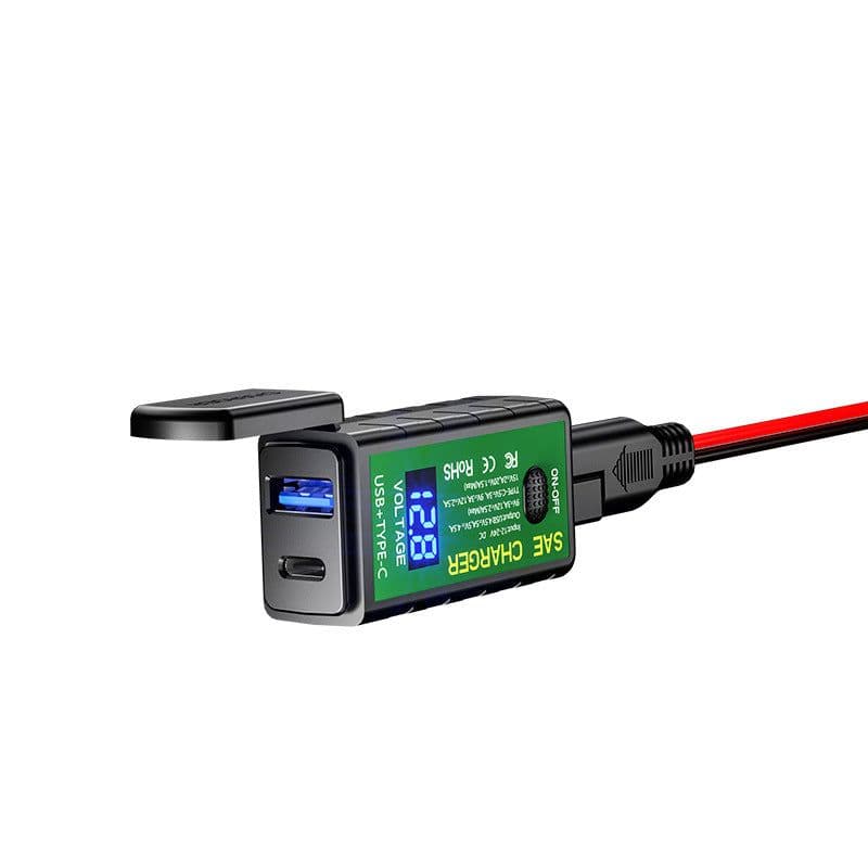 image-Charger 12V Dual USB Motorcycle Charger Waterproof