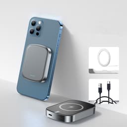 image-Compatible with Apple, MagSafe Wireless Power Bank Magnetic 15W Fast Charging 10000ma