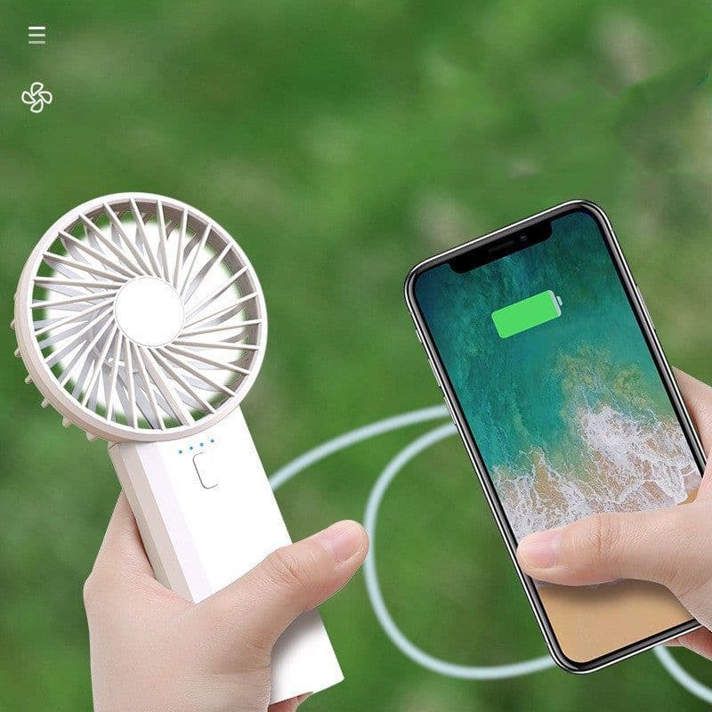 image-New Multi-function Portable Fan, Stdent Handheld Fan, Charging Usb Fan, Double Fan Blade Charging Treasure Fanu