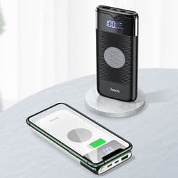 image-Power Bank 10000mAh Wireless Charger Power Bank PD QC3.0 18W Fast Charging USB Power Bank External Battery