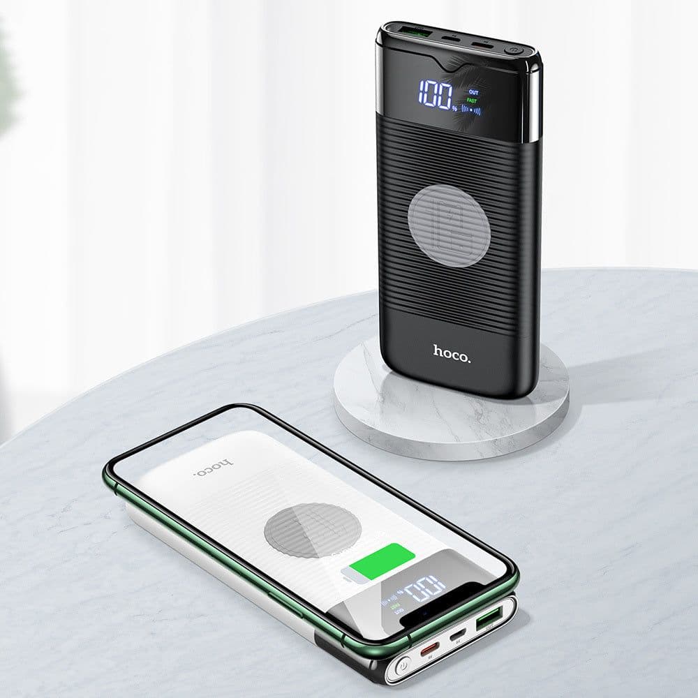 image-Power Bank 10000mAh Wireless Charger Power Bank PD QC3.0 18W Fast Charging USB Power Bank External Battery