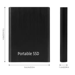 image-SSD Solid State Hard Drive Brush Pattern Portable Mobile Hard Drive