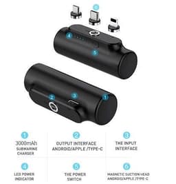 image-Magnetic Power Bank 3000 MAh Is Suitable For Mobile Power Mini Portable 18650 Charging