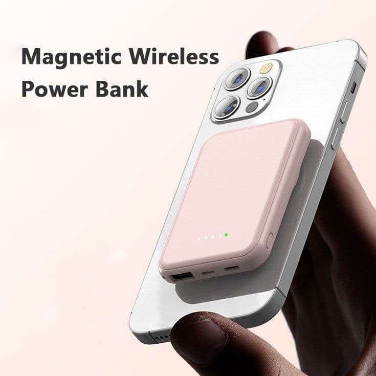image-Mini Fast Charging Magnetic Wireless Power Bank 5000 MAh Portable