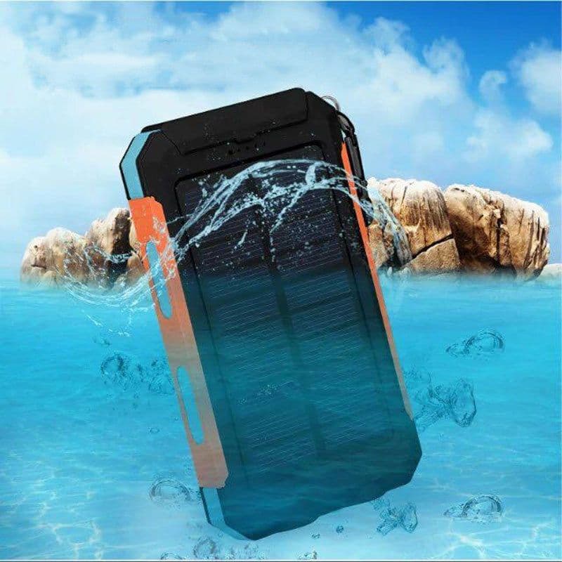 image-Solar Power Bank Compass 20000mAh Outdoor Mobile Phone Dual Headlights