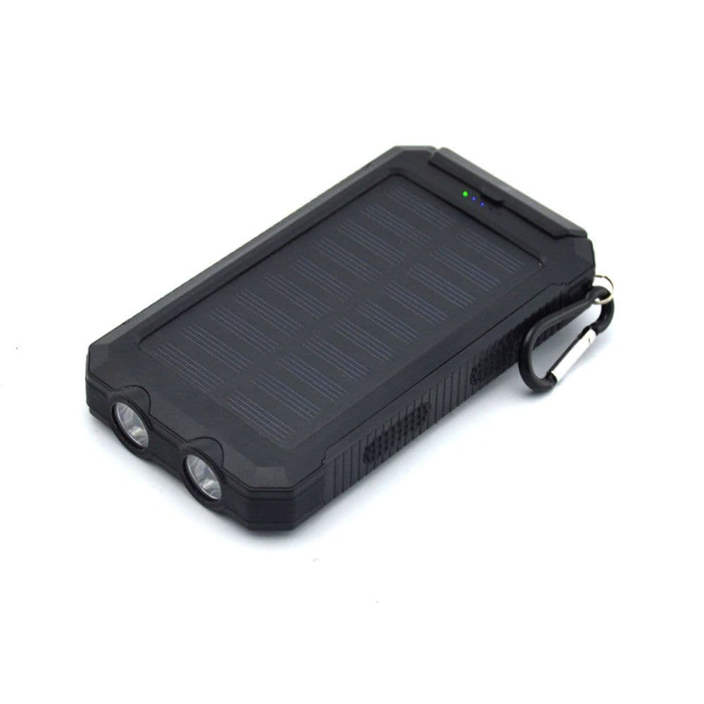image-Solar Power Bank Compass 20000mAh Outdoor Mobile Phone Dual Headlights