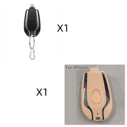 image-1500mAh Mini Power Emergency Pod Keychain Charger With Type-C Ultra-Compact Mini Battery Pack Fast Charging Backup Power Bank