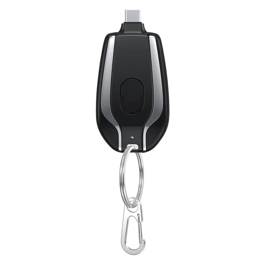 image-1500mAh Mini Power Emergency Pod Keychain Charger With Type-C Ultra-Compact Mini Battery Pack Fast Charging Backup Power Bank