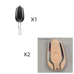 image-1500mAh Mini Power Emergency Pod Keychain Charger With Type-C Ultra-Compact Mini Battery Pack Fast Charging Backup Power Bank