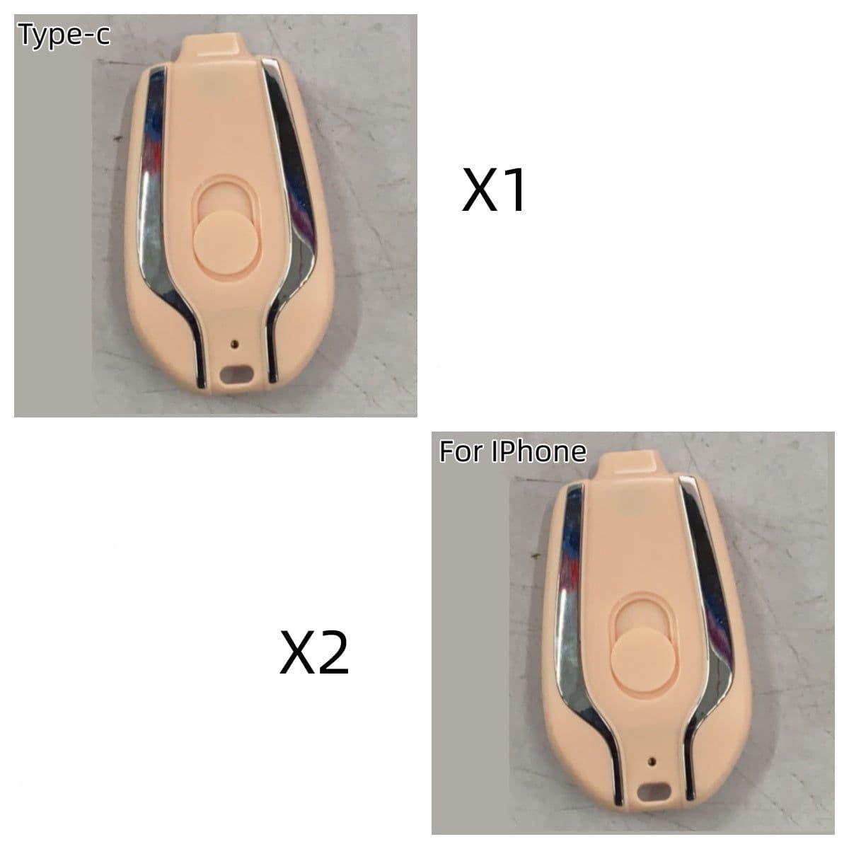 image-1500mAh Mini Power Emergency Pod Keychain Charger With Type-C Ultra-Compact Mini Battery Pack Fast Charging Backup Power Bank