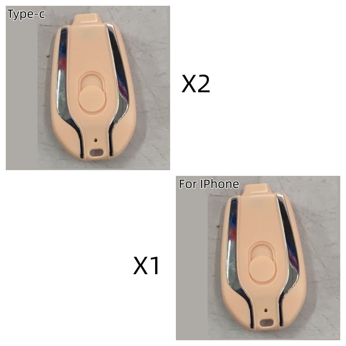 image-1500mAh Mini Power Emergency Pod Keychain Charger With Type-C Ultra-Compact Mini Battery Pack Fast Charging Backup Power Bank