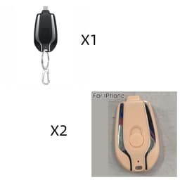image-1500mAh Mini Power Emergency Pod Keychain Charger With Type-C Ultra-Compact Mini Battery Pack Fast Charging Backup Power Bank