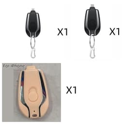 image-1500mAh Mini Power Emergency Pod Keychain Charger With Type-C Ultra-Compact Mini Battery Pack Fast Charging Backup Power Bank