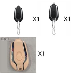image-1500mAh Mini Power Emergency Pod Keychain Charger With Type-C Ultra-Compact Mini Battery Pack Fast Charging Backup Power Bank