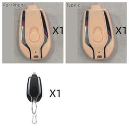 image-1500mAh Mini Power Emergency Pod Keychain Charger With Type-C Ultra-Compact Mini Battery Pack Fast Charging Backup Power Bank