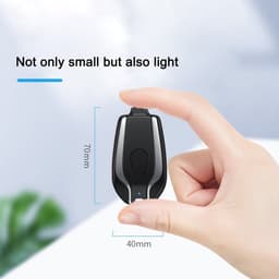 image-1500mAh Mini Power Emergency Pod Keychain Charger With Type-C Ultra-Compact Mini Battery Pack Fast Charging Backup Power Bank