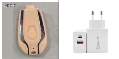 image-1500mAh Mini Power Emergency Pod Keychain Charger With Type-C Ultra-Compact Mini Battery Pack Fast Charging Backup Power Bank