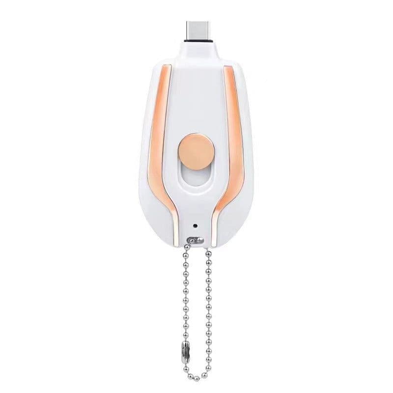 image-1500mAh Mini Power Emergency Pod Keychain Charger With Type-C Ultra-Compact Mini Battery Pack Fast Charging Backup Power Bank